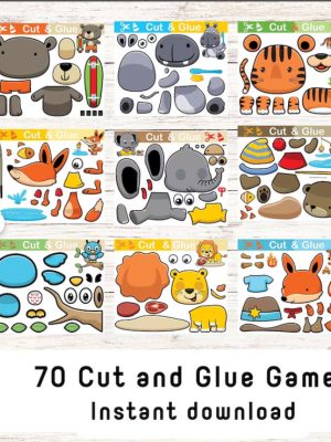 70 Cut and Glue Games | Printables