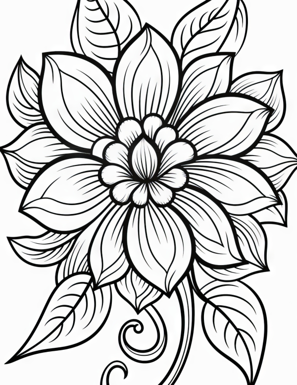 Large Print Easy Mandala Floral Coloring Book | 28 Pattern Coloring Pages Volume - 3 - Image 5