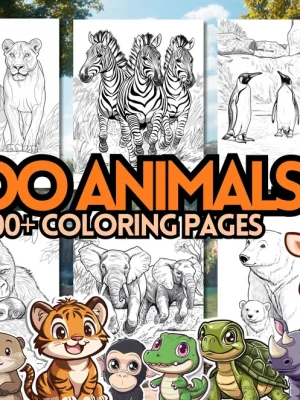 Zoo Animal Coloring Pages for Kids, 100+ Coloring Pages
